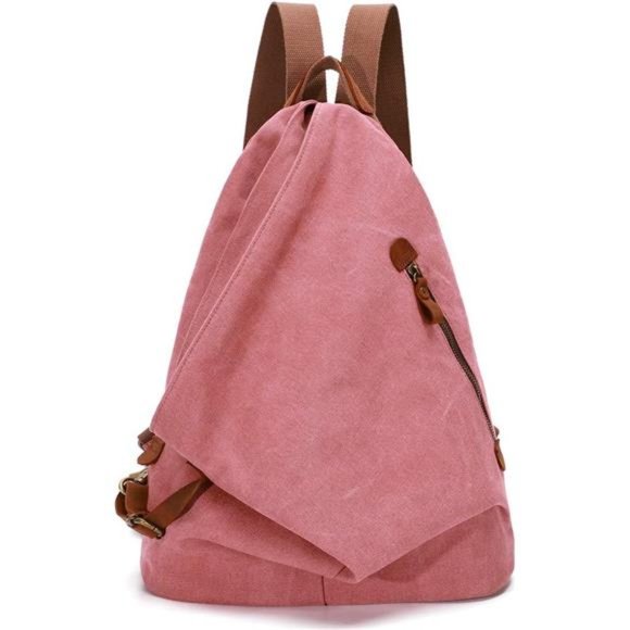 Canvas Vintage Backpack – Large Casual Daypack Outdoor Travel Rucksack Hiking - Picture 1 of 7